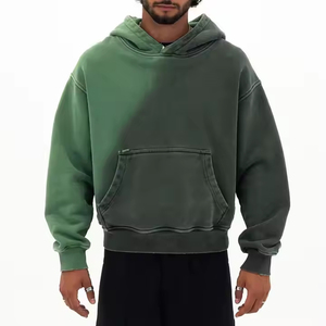เสื้อฮู้ดดี้โอเวอร์ไซส์สีพื้น ยูนิเซ็กซ์ ผ้าฝ้ายเฟรนช์เทอร์รี่ สวมใส่สบาย กันลม ทรงปกติ เหมาะสำหรับฤดูหนาว พิมพ์ลายดิจิทัล - Product Image 2