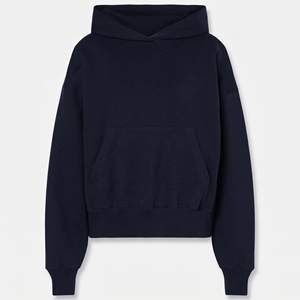 Women's Oversized Pullover <b>Hoodie</b> with Drop Shoulder Kangaroo Pocket Drawstring Free Hood and Ribbed Hem Casual Streetwear - Product Image 4
