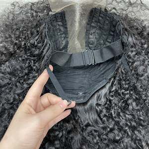 Stylish Burmese Curly <b>Bob</b> <b>Wig</b> 100% Human Hair Extensions Soft Natural Volume Bouncy Curls Full Ends Glueless Natural Look - Product Image 6