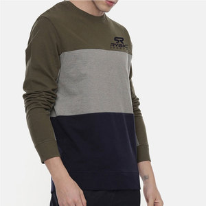 เสื้อสเวตเชิ้ตผ้าฟลีซเทคโนโลยีกันความชื้นสำหรับผู้ชาย แบบ Color Block  ซับเหงื่อได้ดี  รับสั่งพิมพ์ลายตามต้องการ สำหรับผู้ใหญ่ - Product Image 3