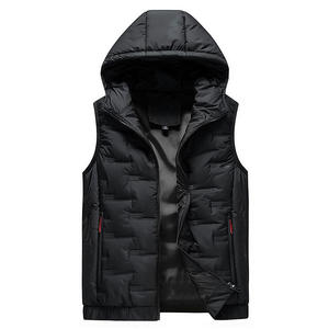 Chaleco de Poliéster con Cierre para Hombre, Chaqueta sin Mangas con Capucha, Ligera y Cálida, Estilo Formal y Moderno para Invierno, OEM - Product Image 3
