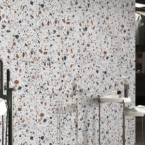 Carreaux muraux en porcelaine sculptée en gros 300x300mm, finition émaillée, texture de luxe pour les halls d'appartements haut de gamme et les intérieurs de bureaux - Product Image 1