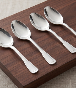Cucharas de Té de Acero Inoxidable con Acabado Espejo, Mango Largo, Diseño Minimalista, Aptas para Lavavajillas, Juego de Cubiertos para Bodas - Product Image 2