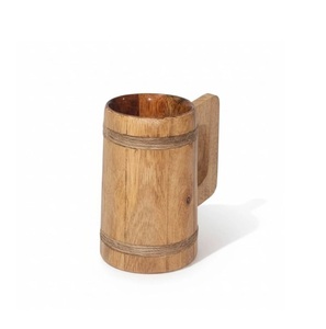 Mug en bois massif fait main, tasse à café en bois naturel, finition rustique, vaisselle écologique pour la cuisine et la salle à manger - Product Image 4