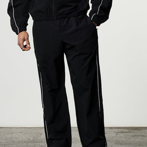 Custom Wholesale Blank Plus Size Cotton Jogger Sweatpants Stacked Sweat Loose Pants Men Straight Leg Sweatpants - Product Image 3