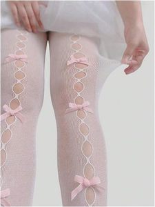 Collants 3D à nœuds en polyester pour femmes, fins, transparents, résille, style Kawaii Lolita, pour soirée - Product Image 3