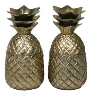 Tarros de Piña HA 1013, Tarro Metálico para Dulces, Recipiente Metálico para Regalos de Navidad con Tapa - Product Image 1