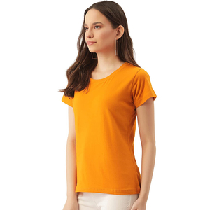 Camisetas de Talla Grande para Mujer, Color Sólido, Precio Económico, Diseño de Logotipo Personalizado, Jersey de Verano Transpirable, Corte Regular, Cuello Redondo, 100% Algodón - Product Image 3