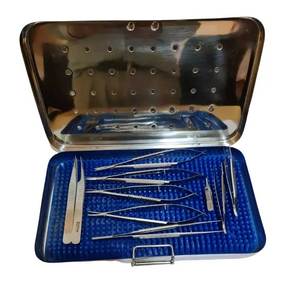 Ensemble d'instruments de micro-chirurgie en acier inoxydable de qualité chirurgicale, autoclavable, porte-aiguilles micro, ciseaux, kit d'instruments chirurgicaux fins - Product Image 5