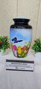 Urna Funeraria de Latón de Estilo Americano, Ecológica y Personalizable, con Capacidad de 200/220 Pulgadas Cúbicas, Brassworld India - Product Image 3