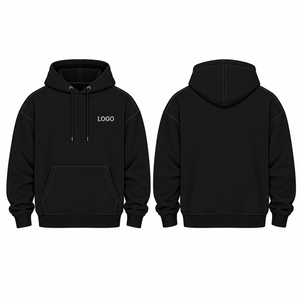 Sweat-shirt à capuche décontracté pour homme en coton avec poche kangourou, 100% coton, streetwear pour la saison d'automne - Product Image 2