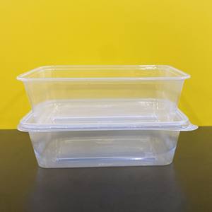 Caja de plástico rectangular desechable transparente con tapa para alimentos/frutas/ensaladas, con logotipo personalizado, precio de fábrica, gran venta. - Product Image 1