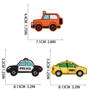 Patch brodé thermocollant en PVC pour véhicules pour enfants, vente en gros - Product Image 3