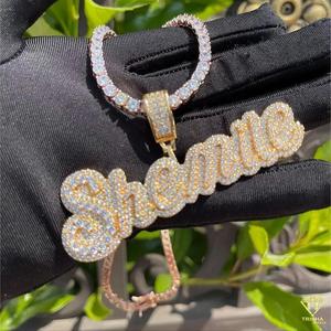 Custom " Beraw " <b>Name</b> Pendant Necklace Iced Out Moissanite Diamond Hip Hop <b>Chain</b> Luxury Jewelry Giftv - Product Image 3