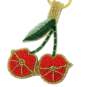 Llavero de pulsera rectangular blanco con cuentas bordadas a mano, regalo para profesora, para mujer, colgante para bolso, estilo bohemio chic y moderno - Product Image 1