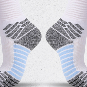 Chaussettes de sport professionnelles personnalisées pour la course, le yoga et le basketball, séchage rapide, écologiques, respirantes, en Spandex/Polyester, hauteur genou, collection automne - Product Image 6