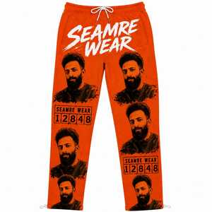 Seamre Wear Men's Cotton Sweatpants <b>Elastic</b> <b>Waist</b> Drawstring Casual Pants Digital Printed Full Length Joggers Autumn Style asali - Product Image 4
