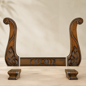 Classic <b>Sofa</b> Solid <b>Wood</b> Exposed <b>Frame</b> Assembly Carved Side Panels Front Rail Luxury Furniture Replacement <b>Wood</b> Parts - Product Image 1