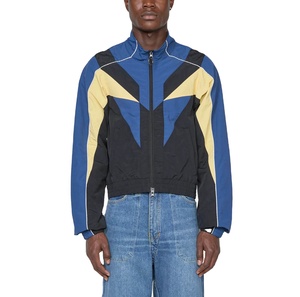 Men Color Block Windbreaker Jacket with Stand Collar Waterproof Outerwear Fashion Casual Sports Jacket - Product Image 1