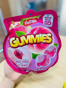 ขนมเยลลี่รสพีชแบบลอกเปลือก 150 กรัม ขายดีที่สุด! ลูกอมผลไม้ 3 มิติ ลดราคาตามปริมาณ ผู้ผลิตเวียดนาม บรรจุภัณฑ์ส่วนตัว รับผลิตแบบ OEM ODM - Product Image 3