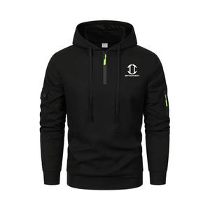 Sweat-shirts à capuche pour hommes avec logo personnalisé brodé, 100% coton, patchwork écologique, coupe-vent d'hiver, polaire chaud - Product Image 3
