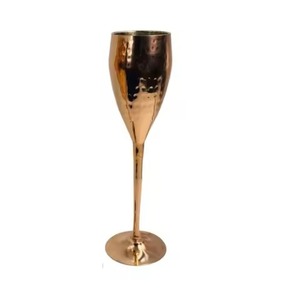 Gobelet à vin en métal de qualité supérieure, en acier inoxydable, réutilisable, élégant, avec pied, pour mariage, fête, bar - Product Image 5