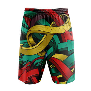 Short de bain pour homme, coupe-vent, anti-UV, séchage rapide, avec cordon de serrage et poche arrière, 100% polyester, vêtements de sport, boardshort - Product Image 2