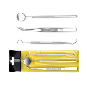 Kit Profesional de Higiene Dental, Removedor de Placa, Kit de Examen Dental de 3 Piezas, Espejo, Explorador, Pinzas, Proveedor Mayorista - Product Image 5