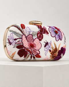 Pochette de Soirée en Tissu de Coton Perlé Floral pour Femme, Sac à Main en Velours Fait Main avec Fermeture à Poussoir, Idéal pour Fêtes et Mariages, Cadeau Parfait - Product Image 3