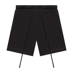 Shorts à cordon personnalisés avec logo, 100% coton éponge, streetwear, teinture unie, décontractés, doux, pour l'été - Product Image 2
