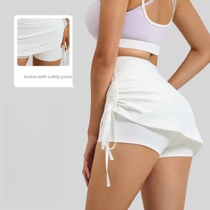 Jupe plissée personnalisée pour femme, taille haute, 2 en 1, sportive, pour la course à pied, le tennis, le paddle, le golf, le pickleball, avec poche - Product Image 1
