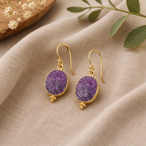 Pendientes colgantes con gema de rubí – Pendientes de gancho con piedra roja en bruto, chapados en oro, joyería de moda con piedra de nacimiento de julio - Product Image 1