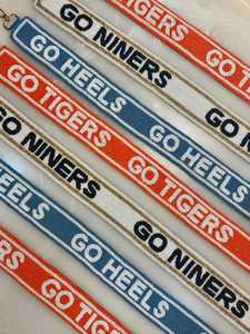 สายรัดประดับลูกปัดสำหรับวันแข่งขันเกมไทเกอร์ส |   พวงกุญแจลูกปัดทำมือ Go Heels Go Niners ของขวัญสำหรับแฟนฟุตบอล ของที่ระลึกโรงเรียน รุ่น B - Product Image 5