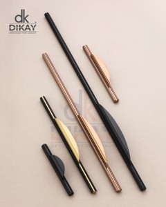 DIKAY Aluminum Bar Cabinet Handles Minimalist Design Black Gold Rose Gold Durable Furniture Hardware - Product Image 1