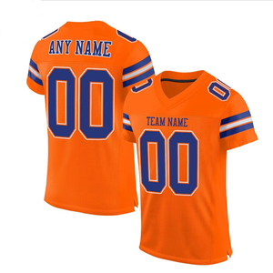 Breathable Custom Name Number Printed Plus Size Sports American Football Jersey 100% Polyester Anti-Bacterial Quick Dry <b>Silver</b> - Product Image 1