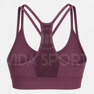 Sujetador Deportivo Premium Ligero para Mujer, de Alta Sujeción, con Tirantes Cruzados, Logotipo Frontal, de Secado Rápido, Ropa Deportiva, Proveedor Mayorista - Product Image 2