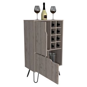 Isola Cucina Serbia con Un'Armadietto e Quattro Ripiani Aperti, Eleganti Mobili per Soggiorno - Product Image 3