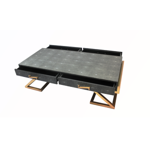 Table basse en faux raphia shagreen de nouvelle conception DPC FS200 en provenance du Vietnam, plateaux de service - Product Image 1