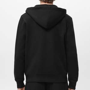 Sweat à capuche zippé surdimensionné en coton 100% écologique, lourd, avec logo 3D en relief, en polaire, unisexe, pour l'hiver – Fabricant OEM/ODM - Product Image 3