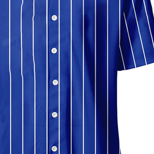 Wholesale Custom ZPB Unisex Baseball Jersey Blue Plain <b>Shirt</b> Men Sublimation Button Up Cheap Baseball For Sorority & Fraternity - Product Image 3