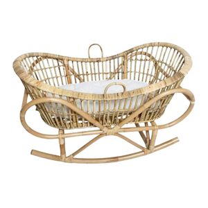 Cuna de Ratán Mecedora en Oferta para Bebés, Precio de Fábrica al por Mayor, Cama Relajante para Recién Nacidos de Alta Calidad y Económica - Product Image 1