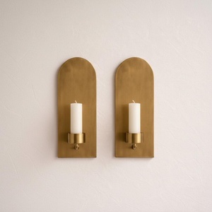 Arched Brass Wall Candle Holder <b>Sconce</b> for Home Decoration Heat Resistant Metal Candle Holder - Product Image 2