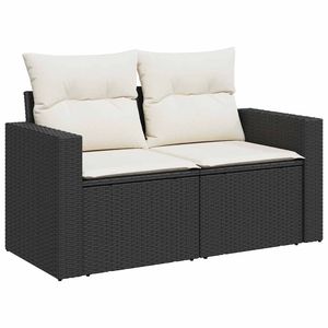 Divano da giardino in Rattan grigio chiaro Set con piedini regolabili mobili da esterno contemporanei - Product Image 5