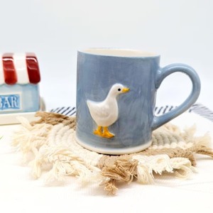 New Arrival Ceramic Coffee <b>Mug</b> With Cute Duck Design Matte Blue Glaze <b>For</b> Home Use - Product Image 1