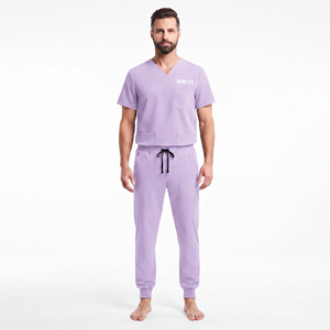 Tenue Médicale Personnalisée pour Hommes – Blouse et Pantalon en Polyester Respirant et Confortable pour Infirmiers et Professionnels de Santé - Product Image 1