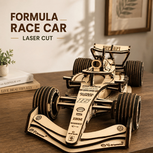 Handmade Wooden Formula Race Car Puzzle Model Detailed Laser Cut <b>DIY</b> Vehicle Assembly <b>Kit</b> for Hobby Craft and Desk Decoration - Product Image 4