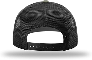 Gorra Trucker de Malla Verde Oliva Hecha a Medida, de 6 Paneles, Ajustable con Cierre a Presión, Unisex, Casual, para Verano, Precios al por Mayor, MOQ Bajo - Product Image 3