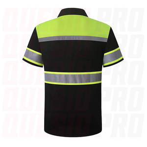 เสื้อโปโลโพลีเอสเตอร์แบบสะท้อนแสงสำหรับงานก่อสร้าง ปรับแต่งดีไซน์ได้ ผลิตจากโพลีเอสเตอร์ตาข่ายสะท้อนแสง 100% - Product Image 6