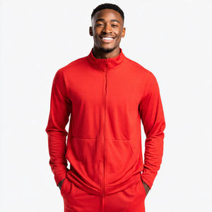 Men's High Street <b>Workout</b> Running <b>Jacket</b> with Thumb Holes Four-Way Stretch Zipper Stand Collar Front Logo - Product Image 4