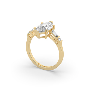 925 Sterling <b>Silver</b> 3.07Ct Marquise Cut Lab Grown Diamond Women's <b>Ring</b> Unique Lightweight Design <b>Solitaire</b> Wedding Diamond - Product Image 4